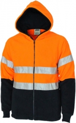 DNC 3926 - HiVis Full Zip Polar Fleece Hoodie with Reflective Tape. - Click for more info