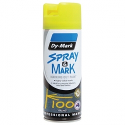 DYMARK 40013525 - Fluro Yellow Spray & Mark 350g (Inverted Spray) - Click for more info