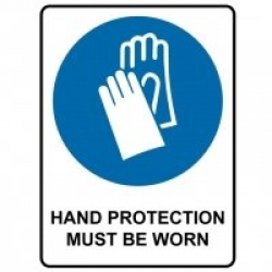 Hand Protection Must Be Worn Sign - Click for more info