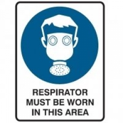 Respirator Must be Worn In This Area Sign - Click for more info