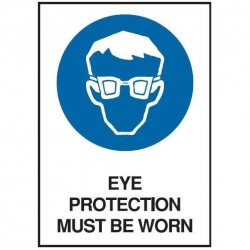 Eye Protection Must Be Worn Sign - Click for more info